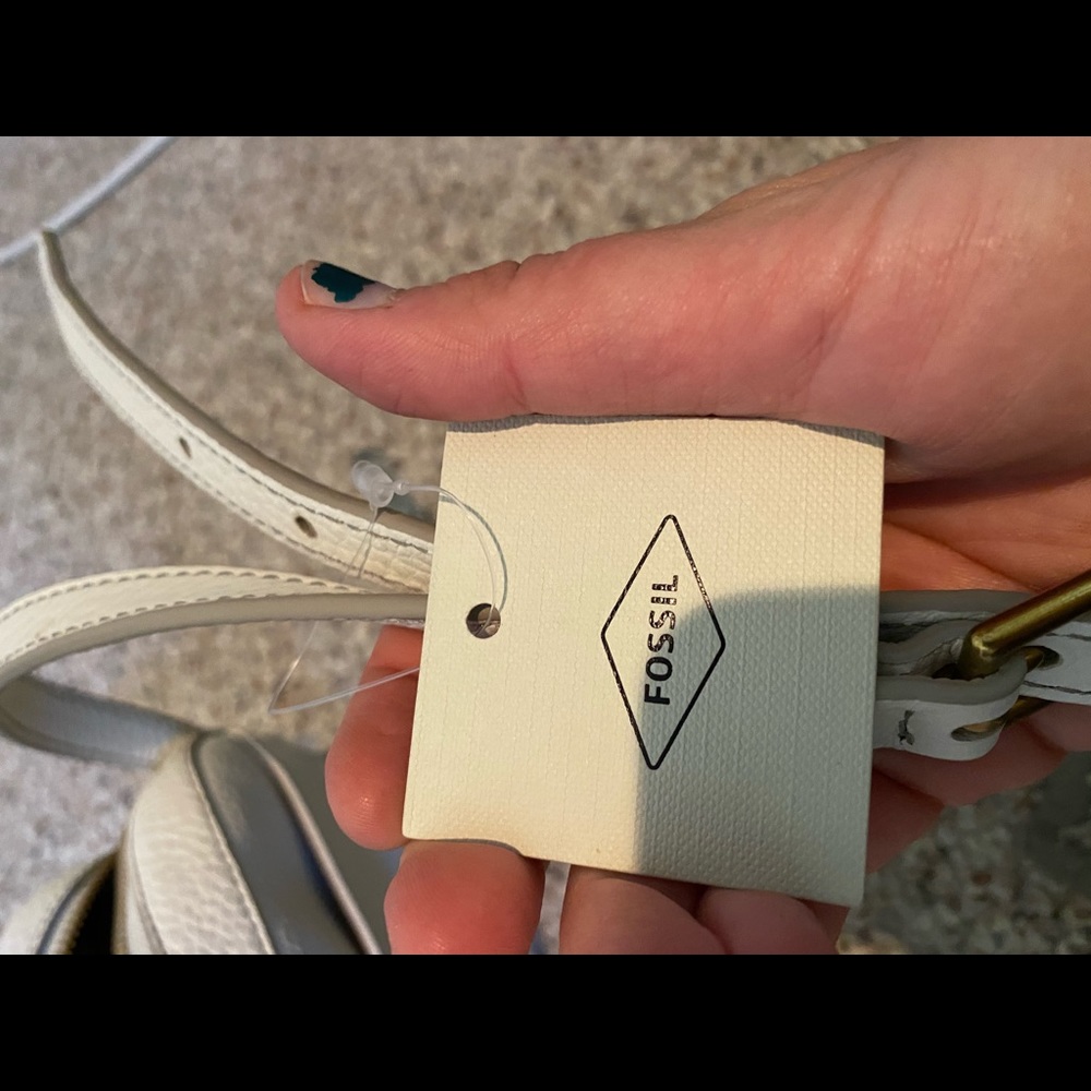 Fossil Gemma Camera Bag Coconut Crossbody Gem